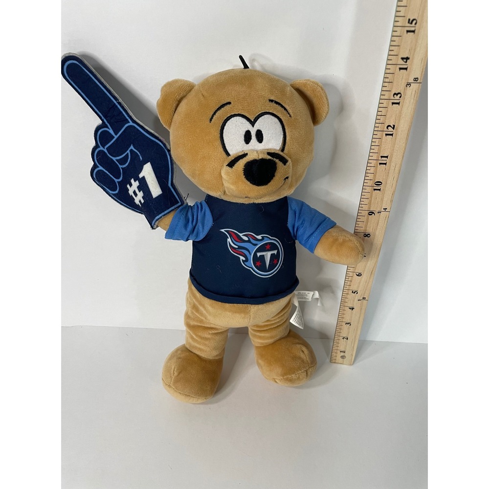 Good Stuff Tennessee Titans Plush Bear 14" Tan Excellent NFL Foam Finger‎ - Picture 3 of 4